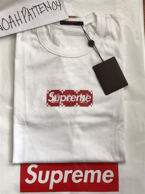 supreme x louis vuitton box logo tee white|cartera louis vuitton supreme original.